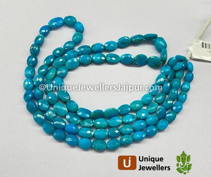 Turquoise Faceted Oval Beads